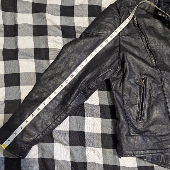 Vintage Black Leather Riding Jacket - Picture 7 of 10